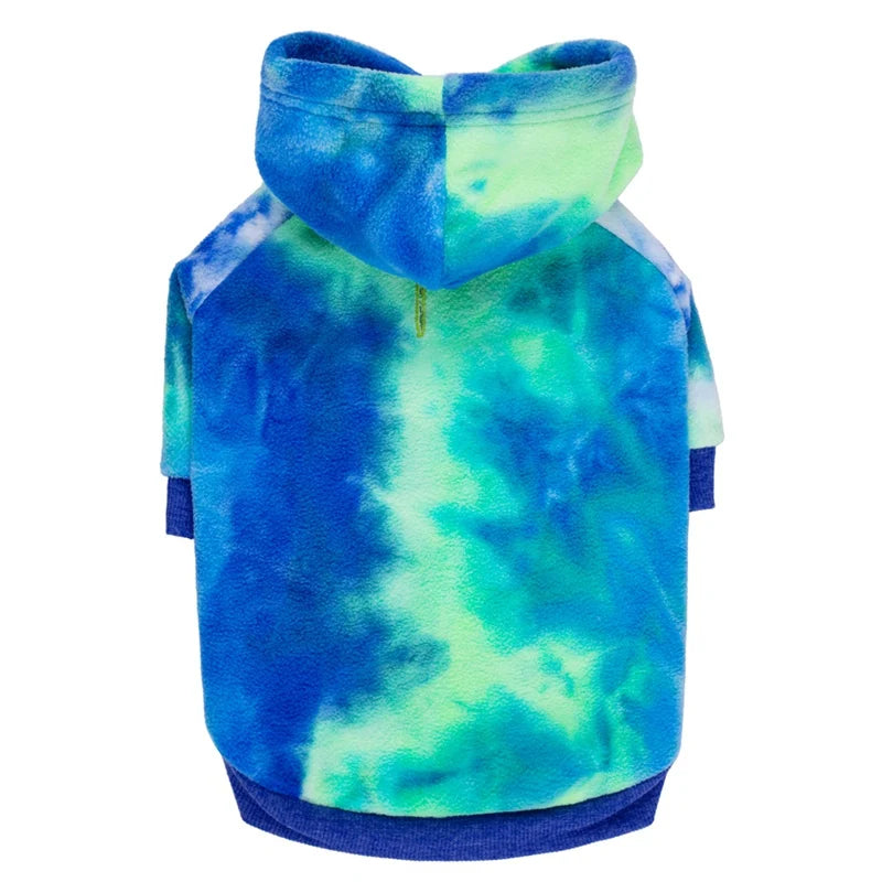 Tie Dye Dog Hoodie Sweater with Hat